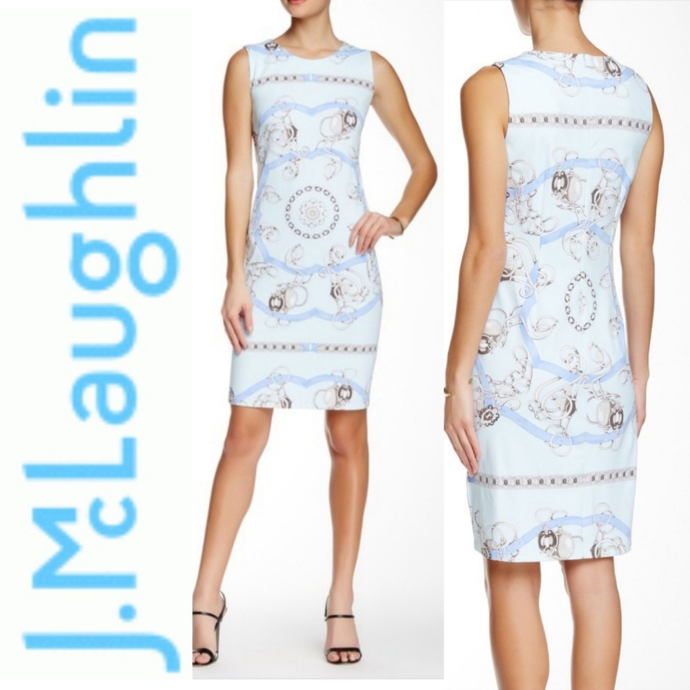 !SOLD!J Mclaughlin Sleeveless Sophia Sheath Dress - Picture 1 of 7